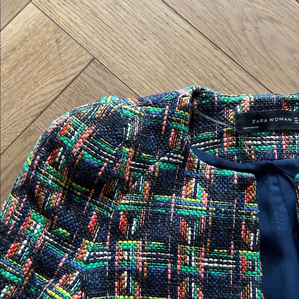 Zara one of a kind Colorful cotton woven Jacket
